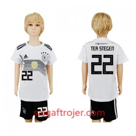 Tyskland Fodboldtrøjer Ter Stegen 22 Børn Hjemmebanesæt VM 2018